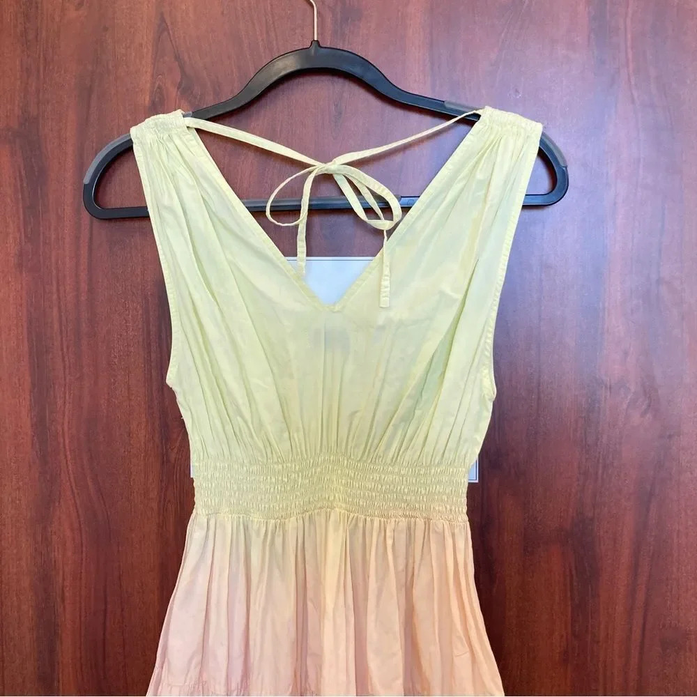 S/W/F Sunset Tiered Ombre 100% Cotton Maxi Dress Size Small Revolve - Picture 8 of 11
